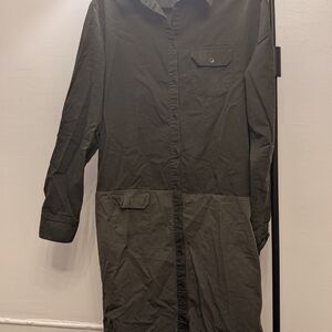 Men's Olive Green Long Coat